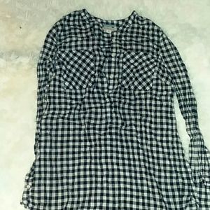 Long flannel dress shirt